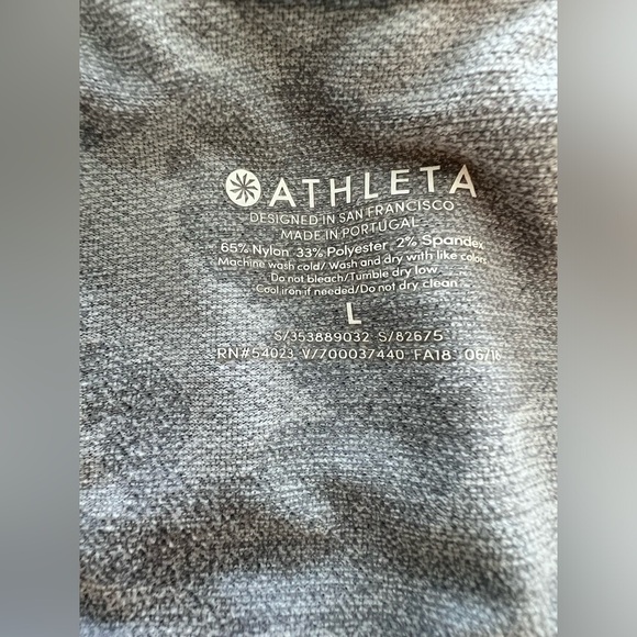 Athleta Speedlight Grey Camo Pattern Sleeveless Tank top size large - Picture 7 of 10